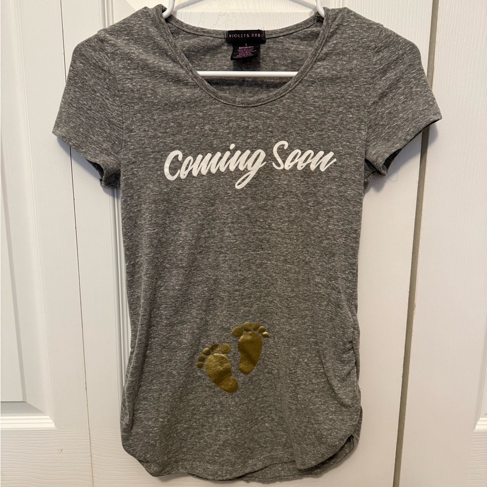 Gray Maternity Top